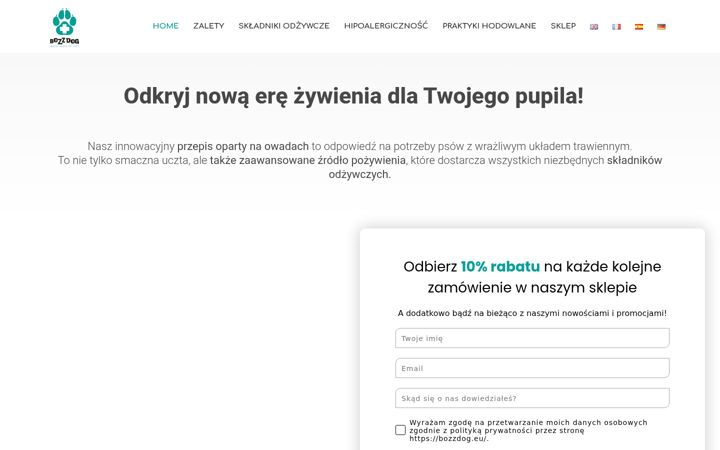 Screenshot of bozzdog.eu