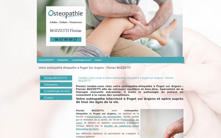 Screenshot of bozzetti-osteopathe-83.fr