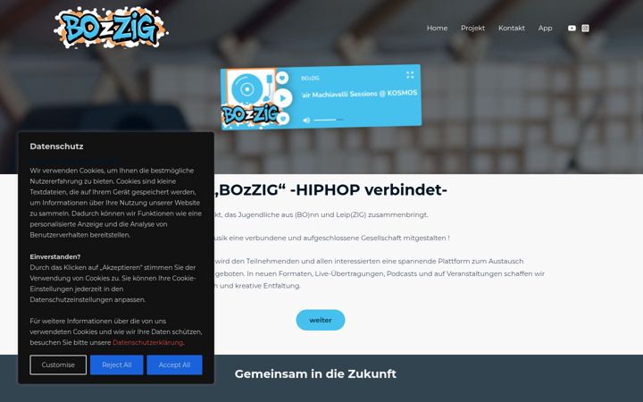 Screenshot of bozzig.de