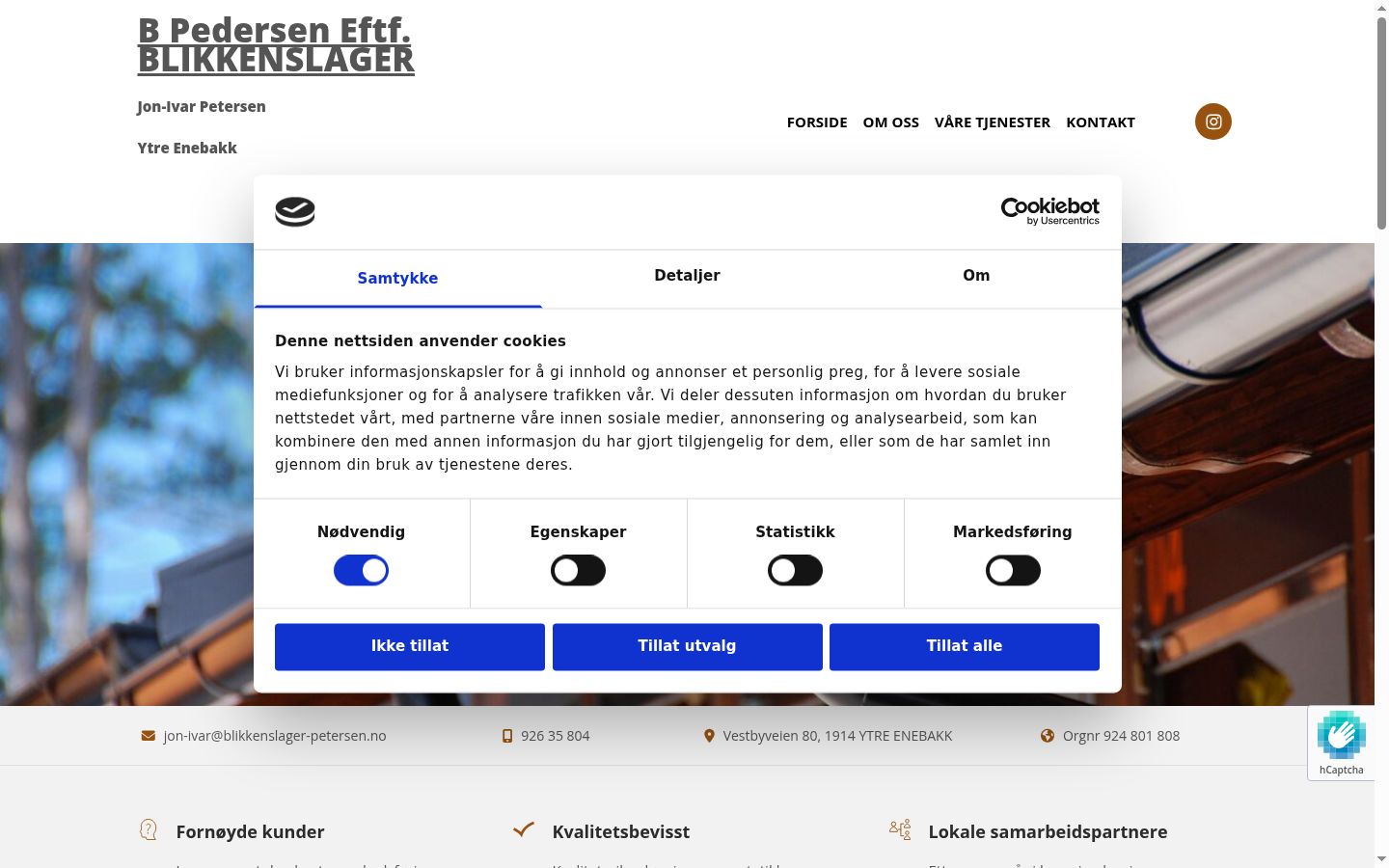 Screenshot des Einwilligungsbanners vor jeglicher Interaktion