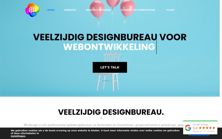 Screenshot of bp-design.nl