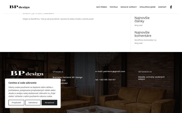Screenshot ta' bp-design.sk