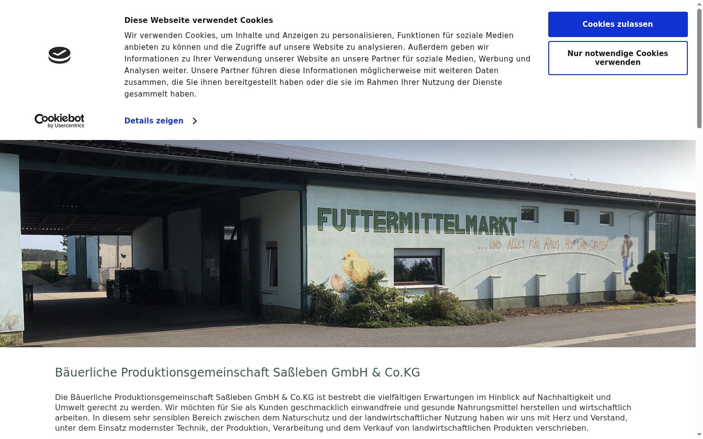 Screenshot des Einwilligungsbanners vor jeglicher Interaktion
