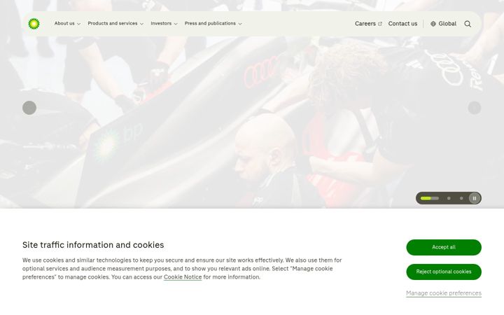 Screenshot of bp.com