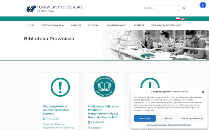 Screenshot of bp.us.edu.pl