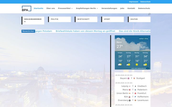 Екранна снимка на bpa-berlinerpresseagentur.de
