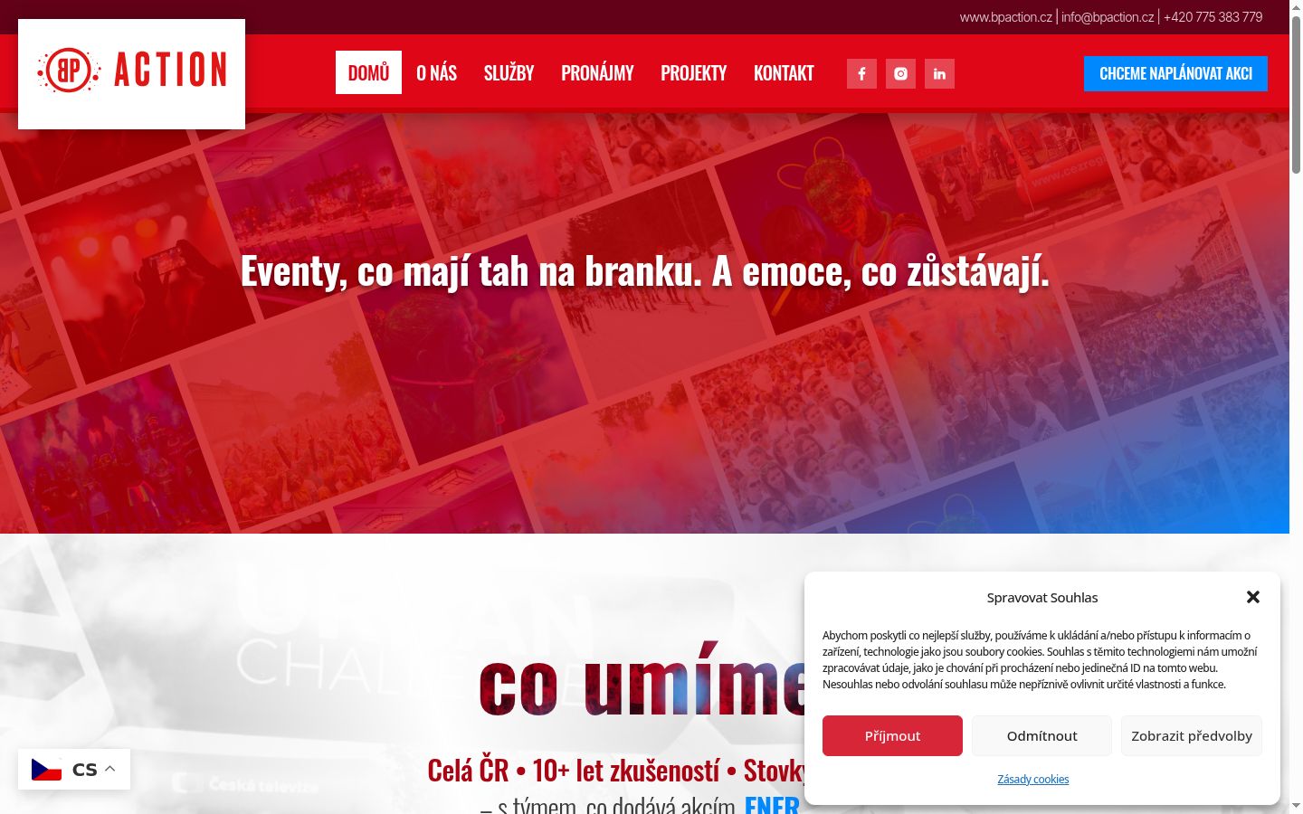 Snímek obrazovky baneru souhlasu zobrazeného před jakoukoli interakcí