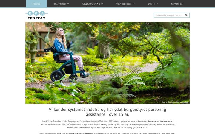 Screenshot of bpaproteam.dk
