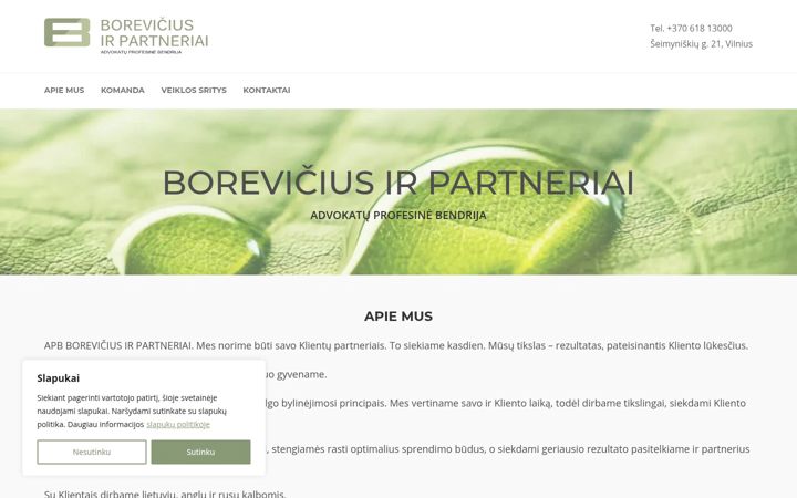 Ekraanipilt saidist bpartneriai.lt