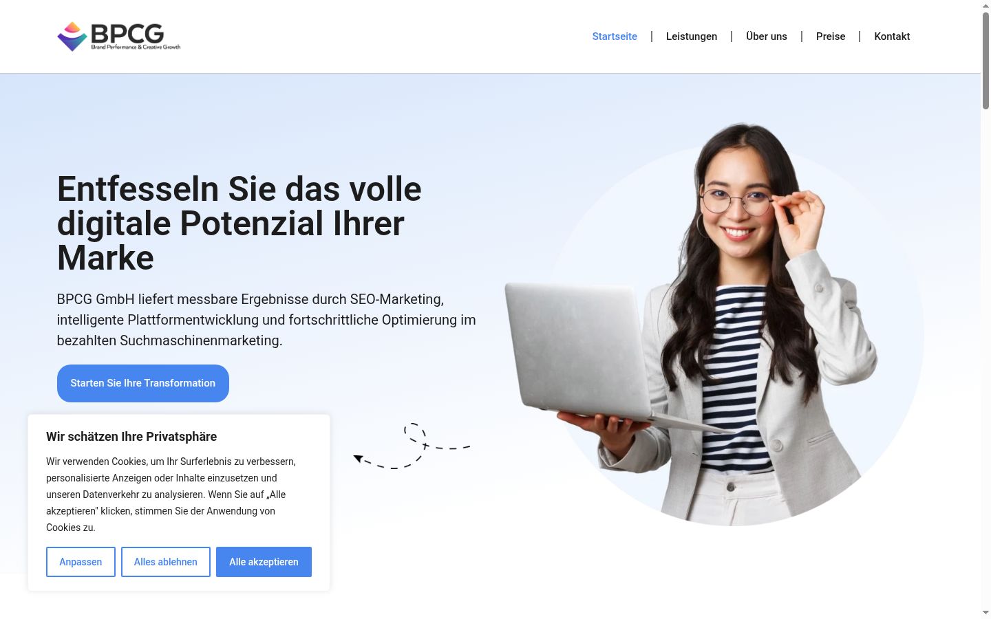 Sutikimo reklamjuostės, rodytos prieš bet kokią sąveiką, ekrano kopija