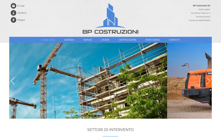 Screenshot of bpcostruzionisas.com