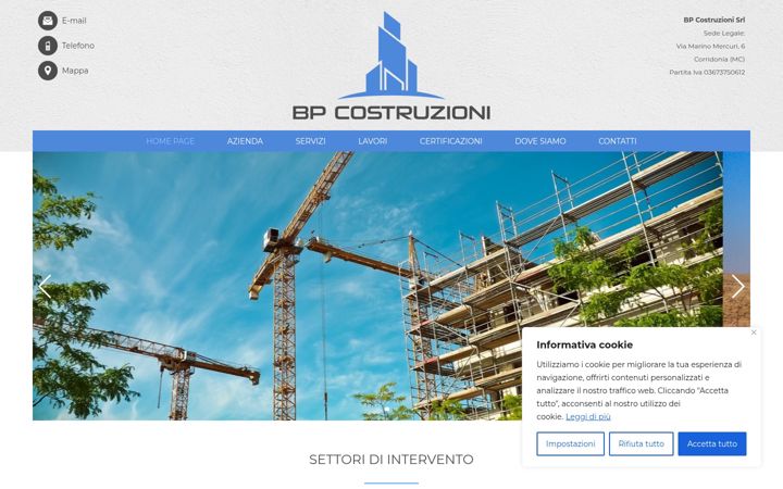 Screenshot of bpcostruzionisrl.com