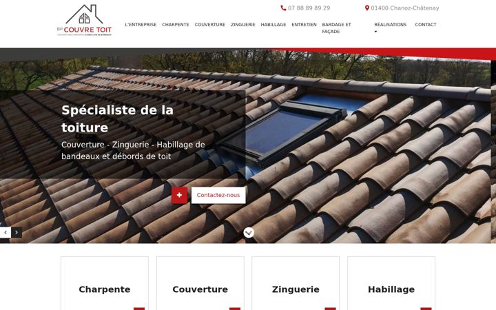 Екранна снимка на bpcouvretoit.fr