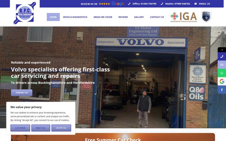 Screenshot ta' bpcvolvo.co.uk