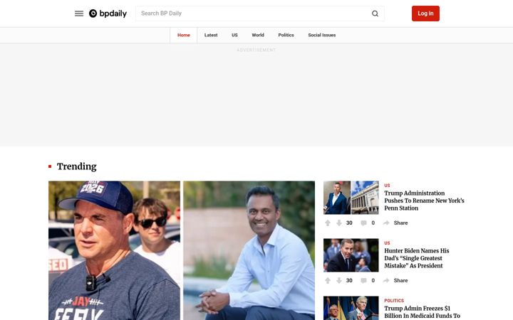 Screenshot of bpdaily.com