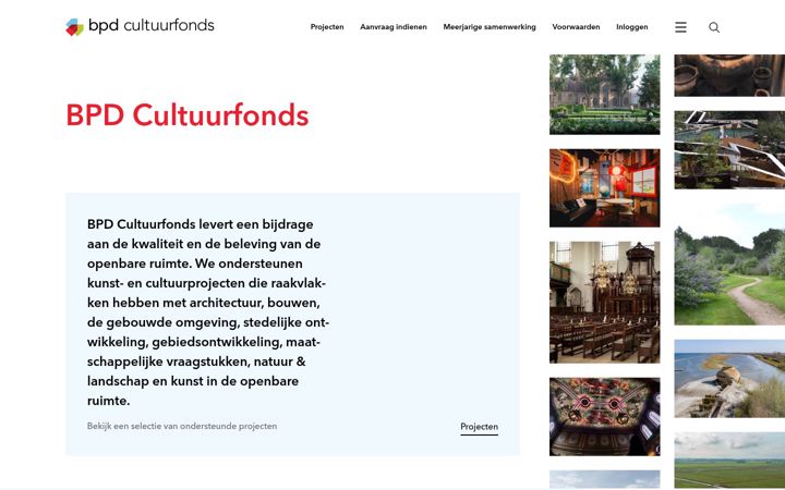 Screenshot of bpdcultuurfonds.nl