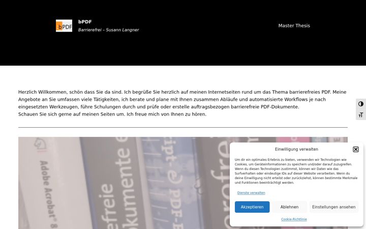 Screenshot of bpdf.de