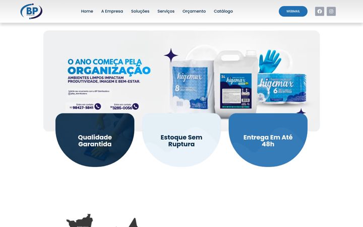Posnetek zaslona bpdistribuidora.com.br