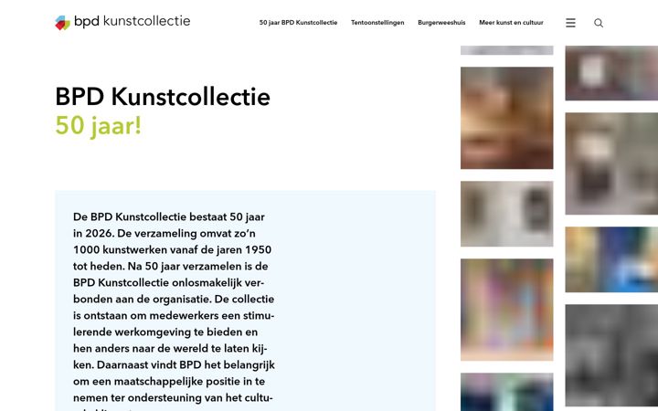 Screenshot of bpdkunstcollectie.nl
