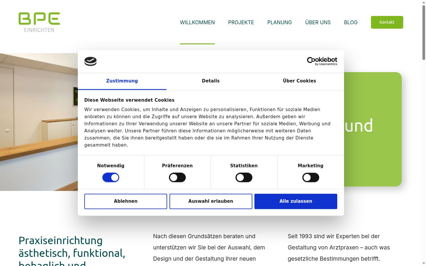 Zrzut ekranu banera zgody wyświetlanego przed jakąkolwiek interakcją