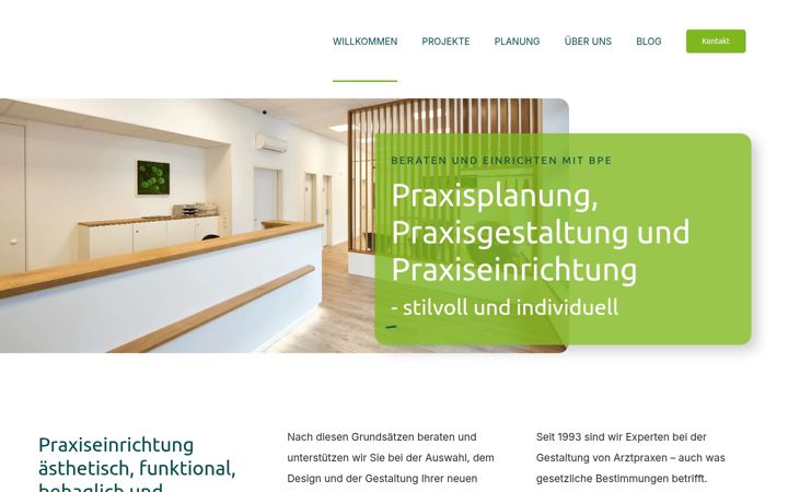Zrzut ekranu bpe-einrichten.de