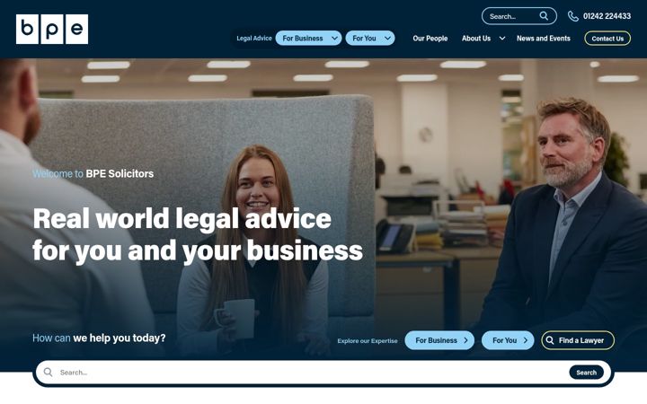 Screenshot of bpe.co.uk