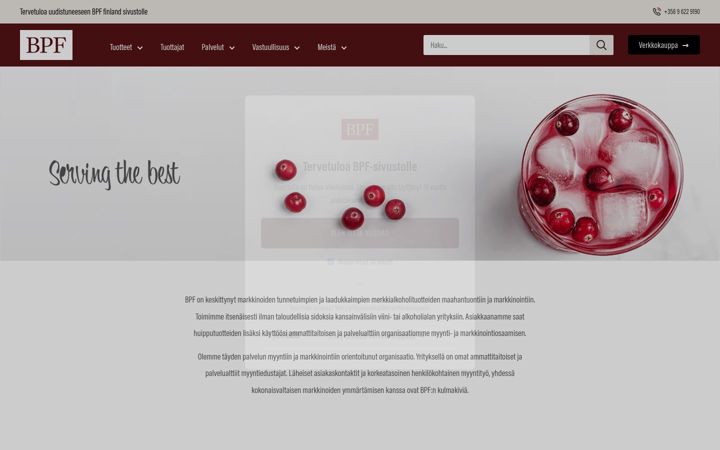 Screenshot of bpf-finland.fi