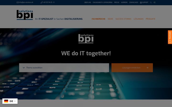 Zrzut ekranu bpi-solutions.de