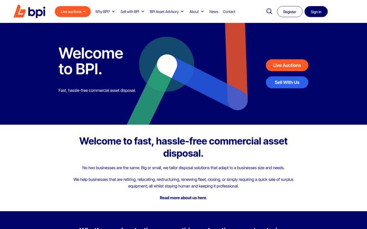 Screenshot of bpiauctions.com