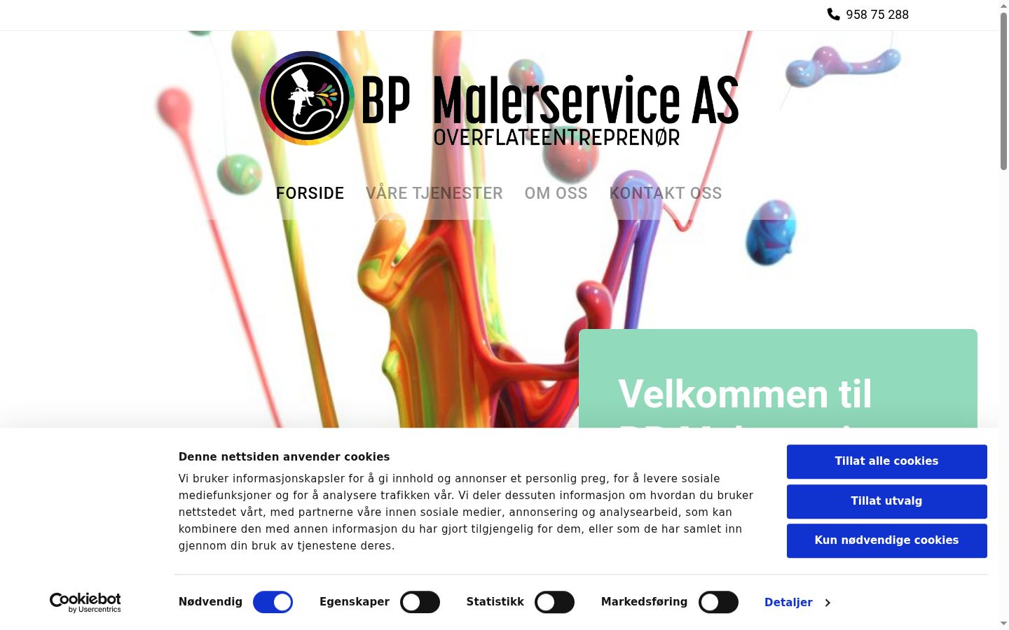 Screenshot des Einwilligungsbanners vor jeglicher Interaktion