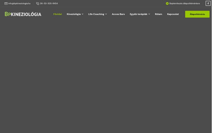 Screenshot of bpkineziologia.hu