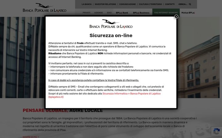 Captura de pantalla de bplajatico.it