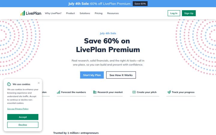 Skærmbillede af bplans.com