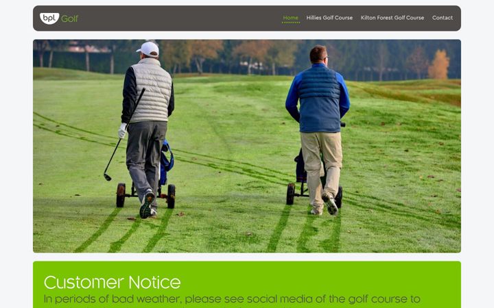 Screenshot of bplgolf.co.uk