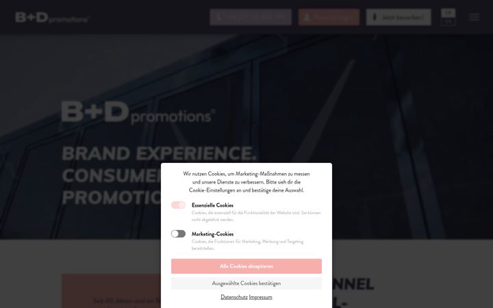 Screenshot of bplusd-personalservices.de
