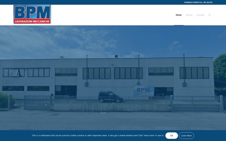 Screenshot of bpmmeccanica.com