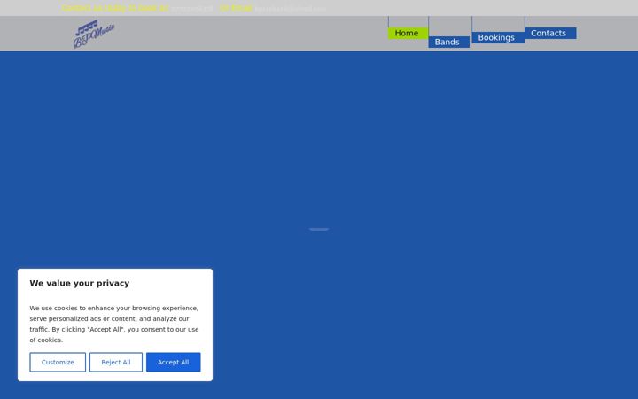 Screenshot of bpmusic.org.uk