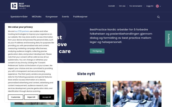 Screenshot of bpno.no