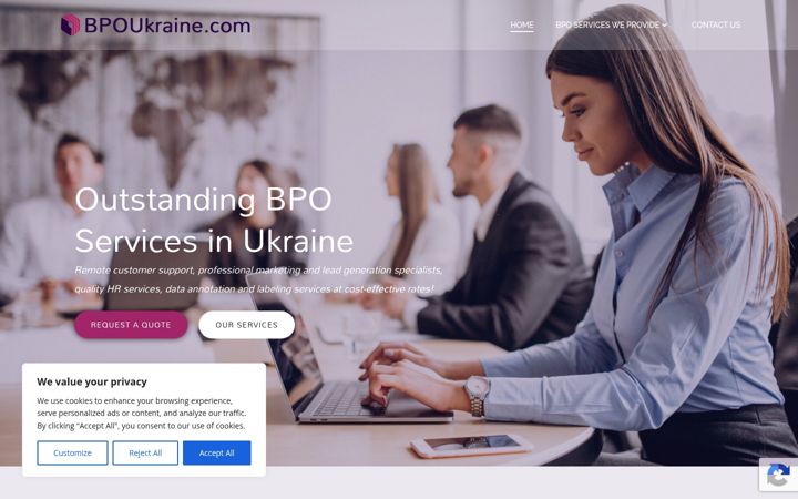 Screenshot of bpoukraine.com