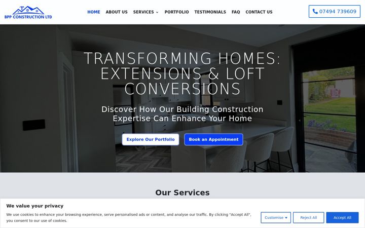 Snímek obrazovky bppconstructionltd.co.uk