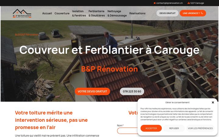 Screenshot of bprenovation.ch