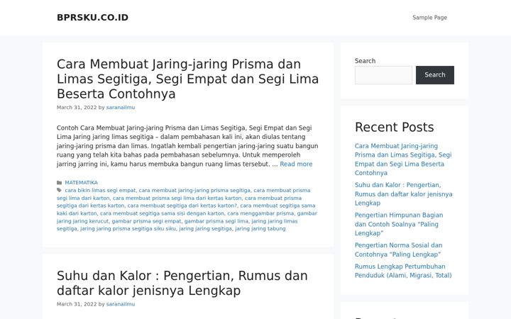 Screenshot of bprsku.co.id