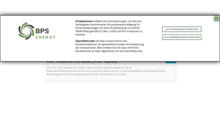 Kuvakaappaus sivustosta bps-energy.de