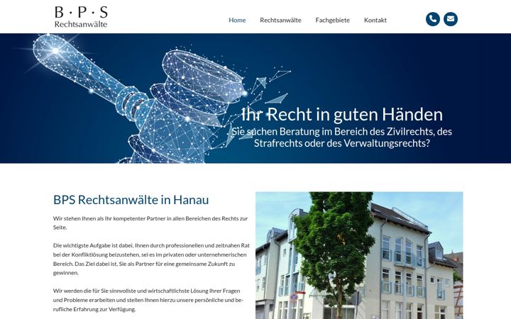 Kuvakaappaus sivustosta bps-law.de