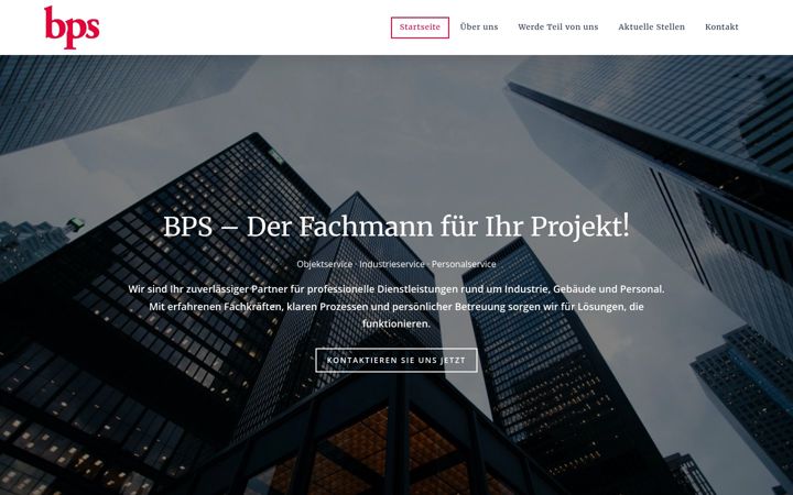 Kuvakaappaus sivustosta bps-personal.de