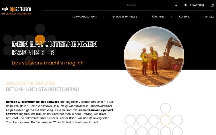Skärmbild av bps-software.de