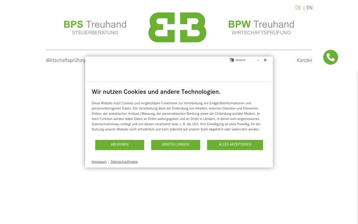 Screenshot of bps-stb.de