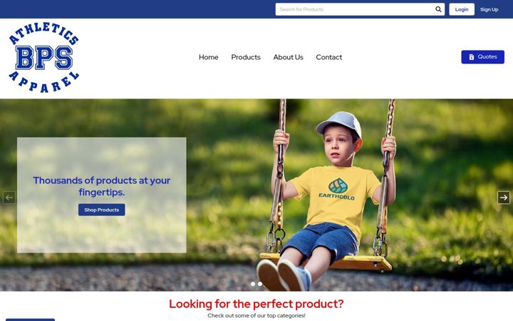 Screenshot of bpsathletics.com