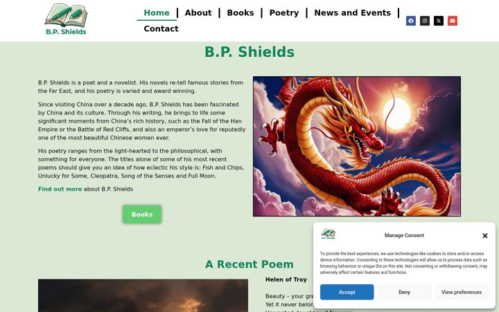 Screenshot of bpsauthor.co.uk