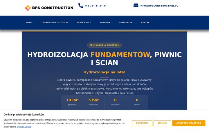 Screenshot ta' bpsconstruction.pl